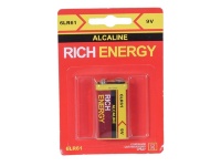 Батарейка Rich Energy 9V, "Крона", 6LR61 Alkaline (1шт) Батарейка Rich Energy 9V, "Крона", 6LR61 Alkaline (1шт)